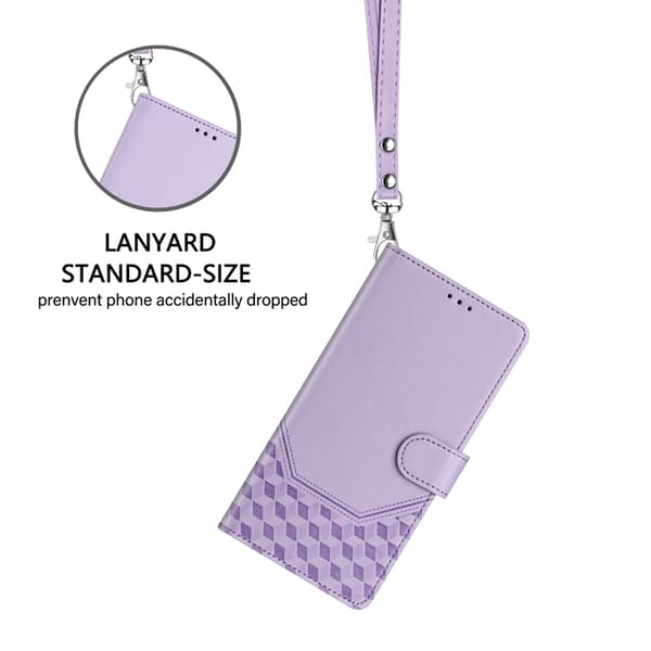 Nothing CMF Phone 2 Pro Plånboksfodral Imprinted Honeycomb RFID Lila
