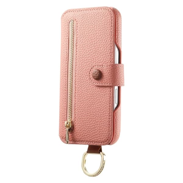 iPhone 17 Pro Max Konstläder Plånboksfodral RFID-Skydd Zipper - Rosa Rosa