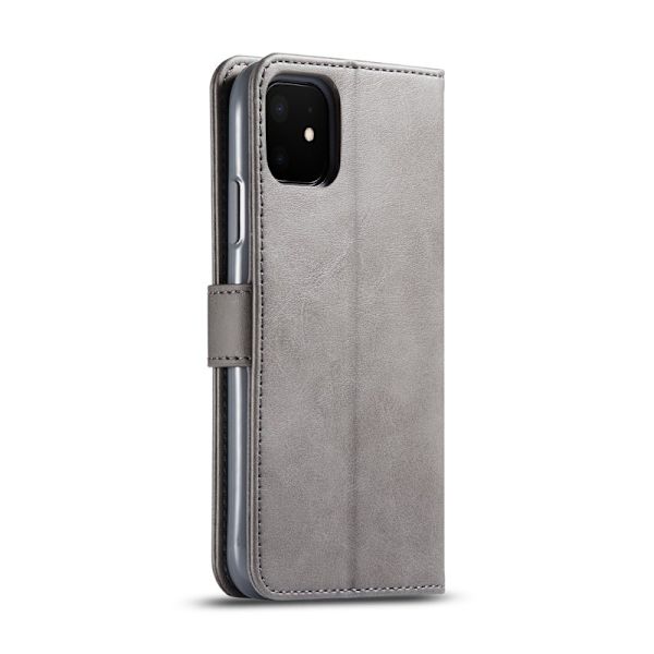 LC.imeeke iPhone 11 Plånboksfodral i Konstläder - Grå