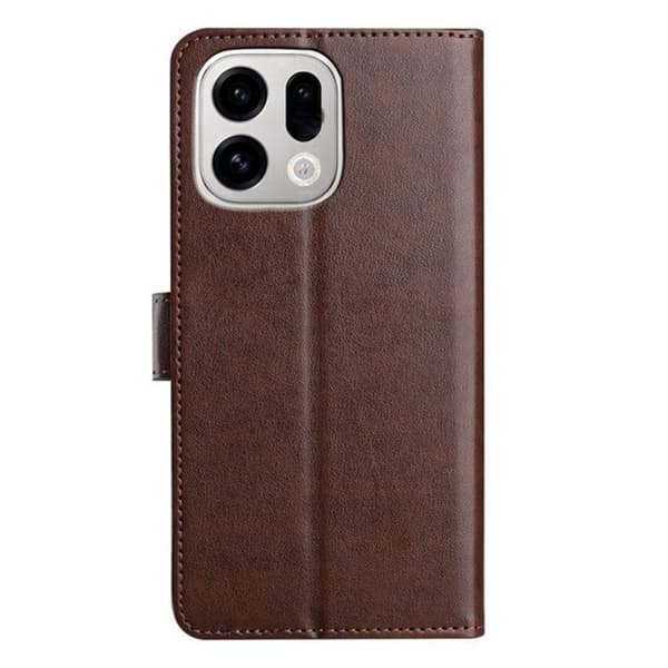 Oppo Find X9 Pro 5G Plånboksfodral Konstläder - Kaffe
