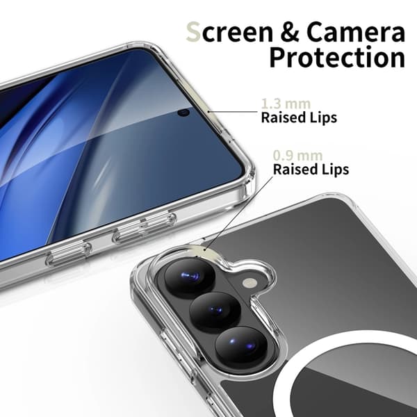 Tech-Protect Mobilskal För Galaxy S26 Plus MagSafe Flexair Hybrid - Clear Transparent