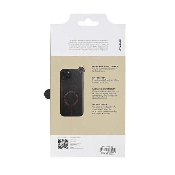 Buffalo iPhone 15 Plus Mobile Case Magsafe - musta
