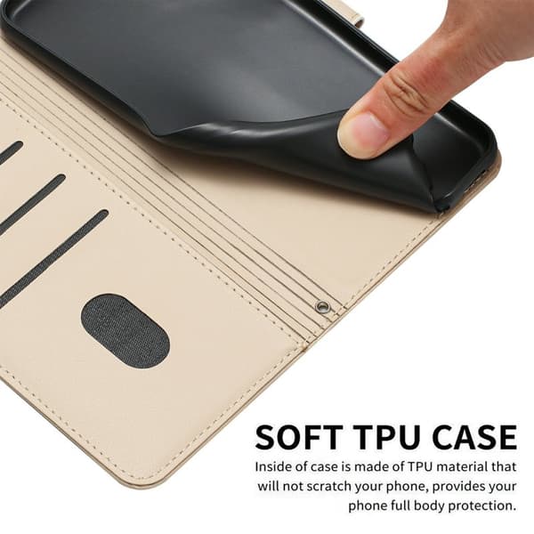 Plånboksfodral för Samsung Galaxy S26 Plus Konstläder Katttryck - Beige