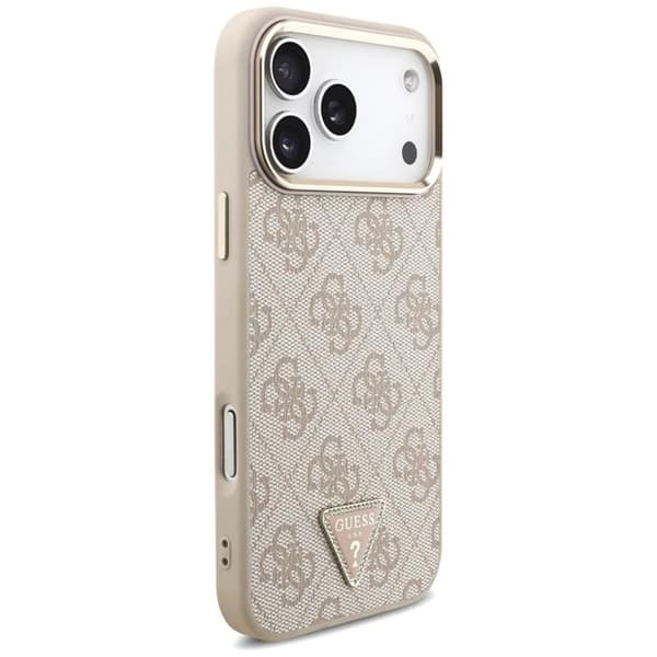 Guess Mobilskal till iPhone 17 Pro Max MagSafe 4G Triangle Logo - Rosa Guld Rosa