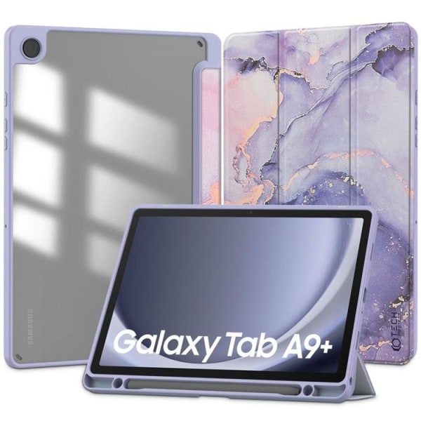 Tech-Protect Galaxy Tab A9 Plus Case Hybrid - Voilet Marble