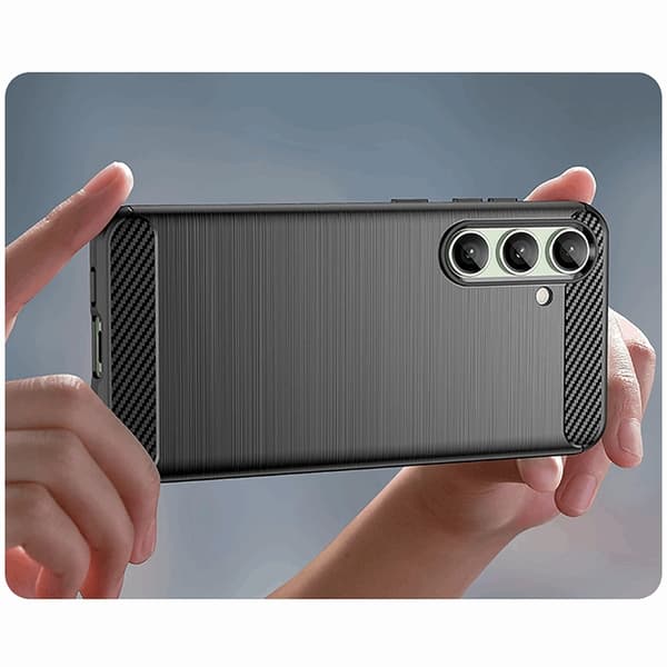 Mobilskal till Galaxy S24 FE Carbon Flexible - Svart Svart