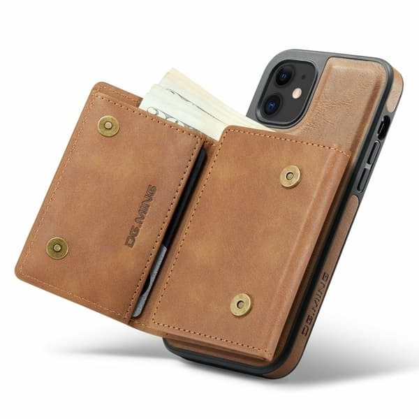 DG.MING M6 Series Mobilskal till iPhone 12/12 Pro Magnetiskt Brun