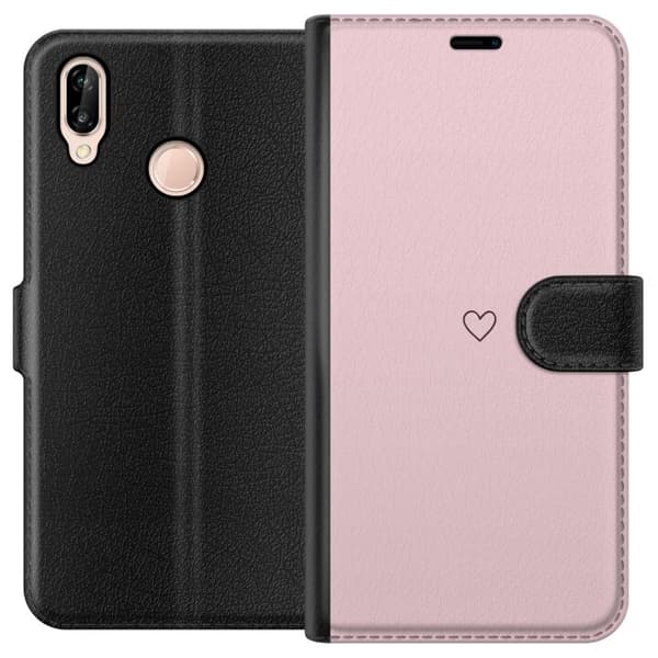 Pung Taske til Huawei P20 lite med Lille Hjerte