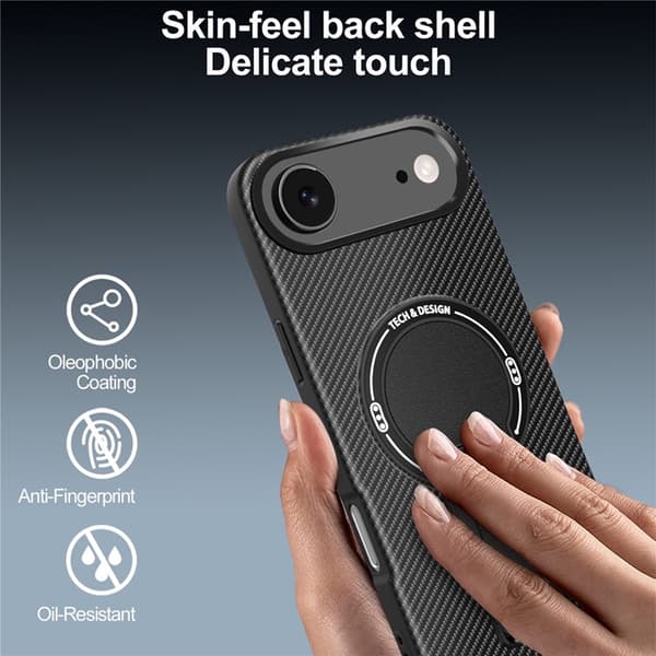Mobilskal till iPhone Air MagSafe Kickstand Carbon Fiber - Lila Lila
