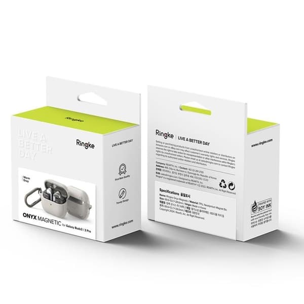 Ringke Galaxy Buds 3/3 Pro Skal Magsafe Onyx Magnetic - Varmgrå Grå