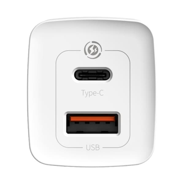 Baseus GaN2 Lite Hurtig vægadapter 65W USB / USB-C - Hvid Vit