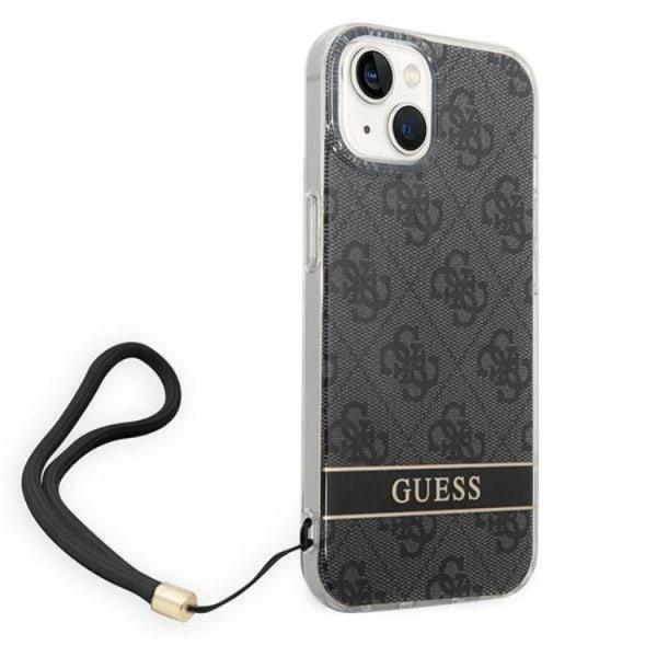 GUESS iPhone 14 Cover 4G Print Strap - Sort