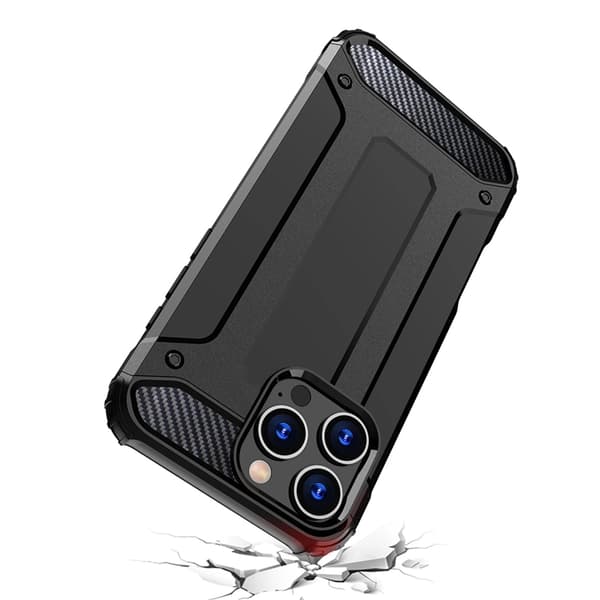 Mobilskal till iPhone 16 Pro Hybrid Armor - Svart Svart