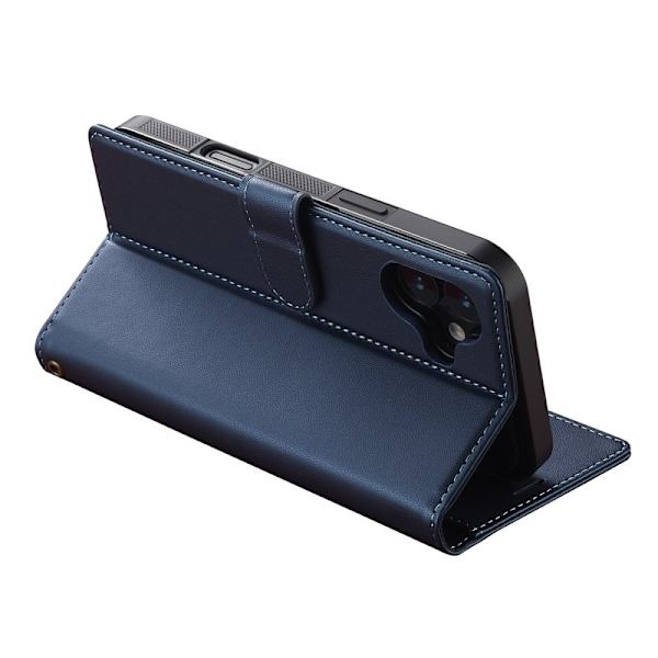 LC.IMEEKE L2 Series iPhone 16 Plus Plånboksfodral Konstläder - Blå