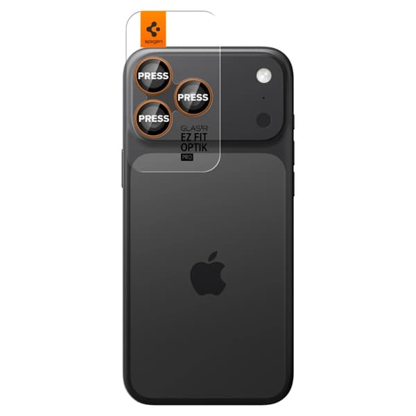 [2-pakke] Spigen iPhone 17 Pro/17 Pro Max hærdet glas kameradæksel EZ Fit - Sølv Silver
