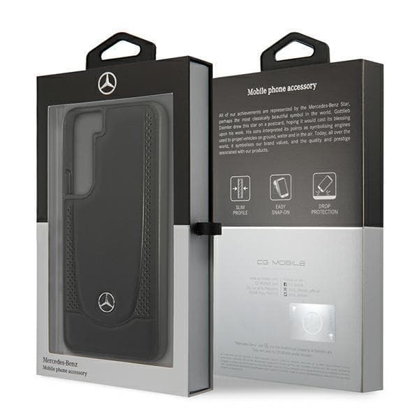 Mercedes Læder Urban Line Skal Galaxy S22 Plus - Sort Black