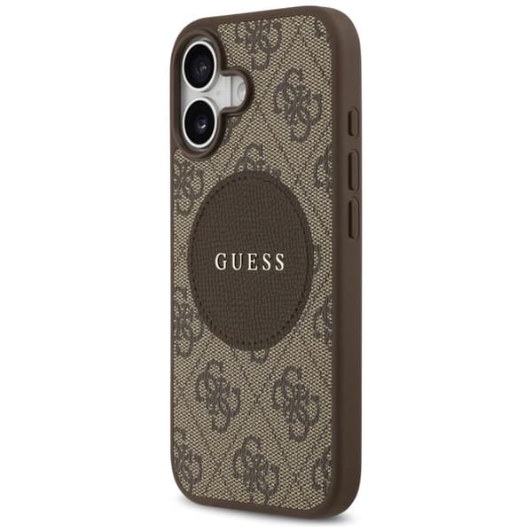 Guess Mobilskal till iPhone 17 MagSafe 4G Circle Classic Logo - Brun Brun