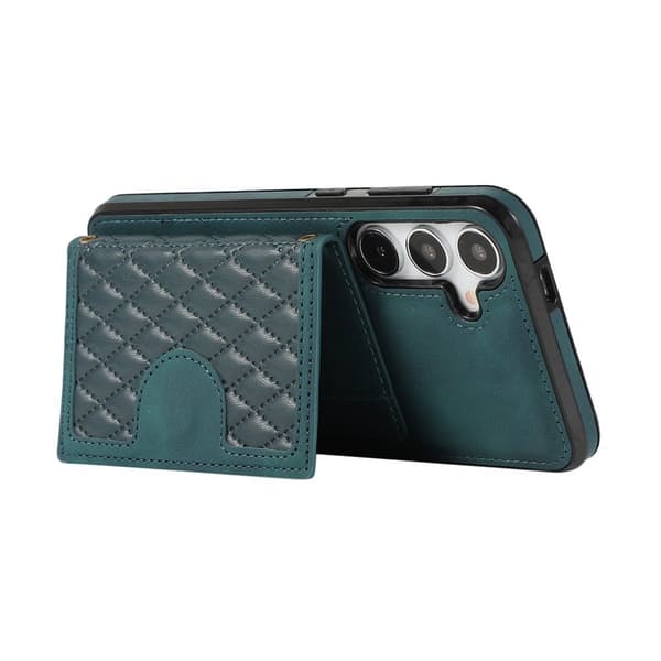 Mobilskal för Samsung Galaxy S26 Plus Kickstand TPU + PU - Grön