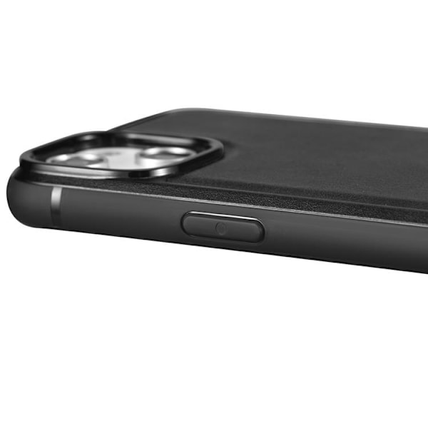 iCarer iPhone 14 Skal Magsafe Äkta Läder - Svart Svart