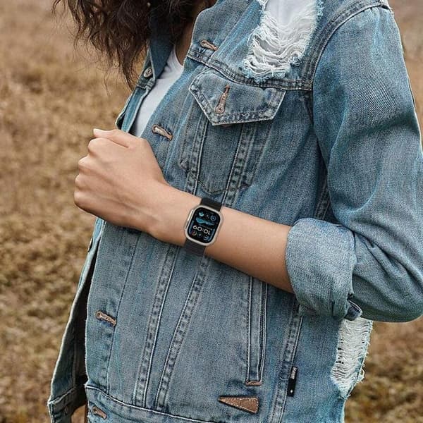 Tech-Protect Apple Watch (44/45/46/49mm) Armbånd Nylon - Sort Svart