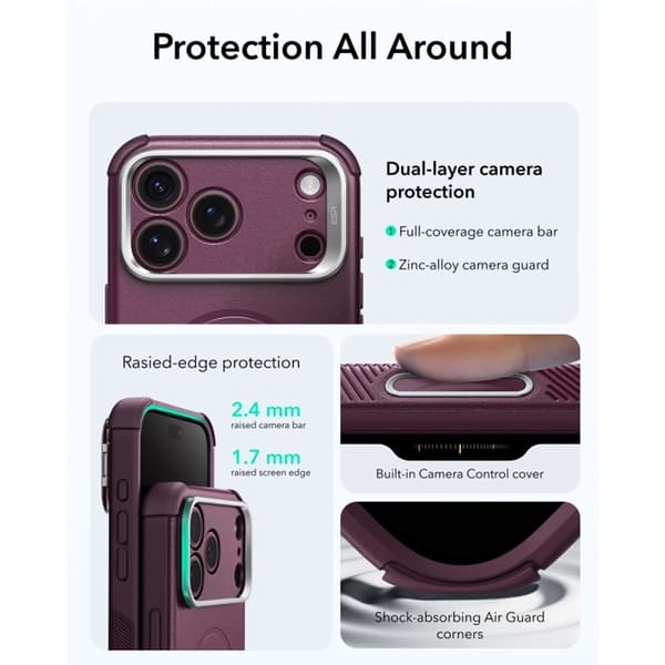 ESR Mobilskal För iPhone 17 Pro Max/18 Pro Max Magsafe Cyber Tough Kickstand