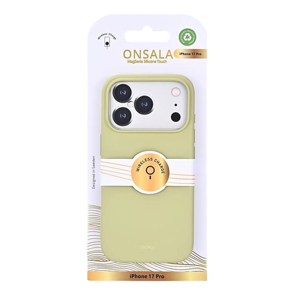 ONSALA Mobilskal till iPhone 17 Pro med Silikonkänsla - Lime Rosa