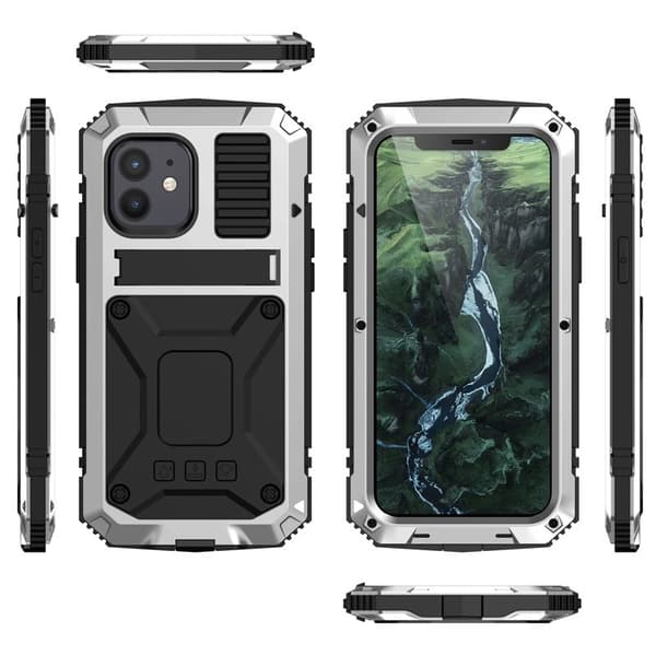 R-JUST Mobilskal till iPhone 12 mini Shockproof Silver Dustproof Waterproof
