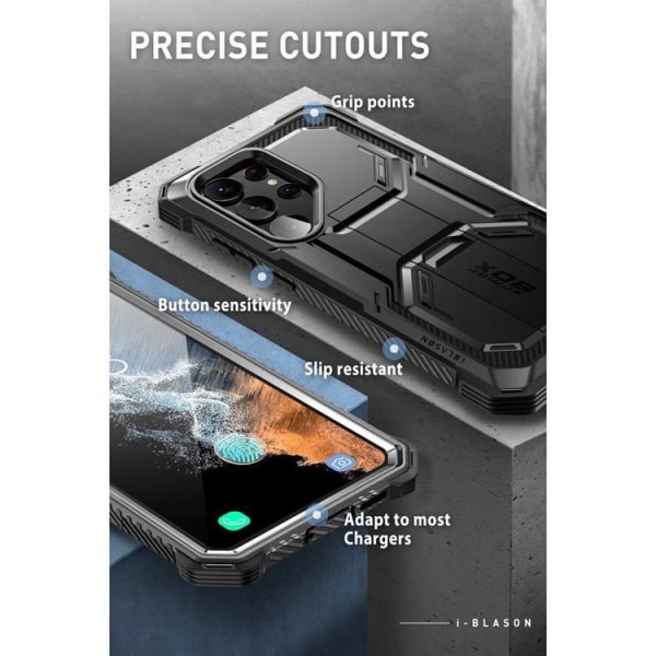 Supcase Galaxy S23 Ultra Shell 2-sæt IBLSN Armorbox 2-Set - Sort