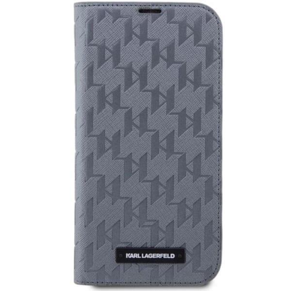 KarlLagerfeld iPhone 14 Pro Max Plånboksfodral Monogram Silver