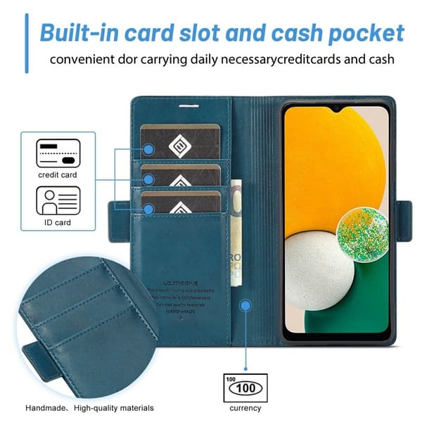 LC.IMEEKE Plånboksfodral Samsung Galaxy A35 5G Konstläder - Blå