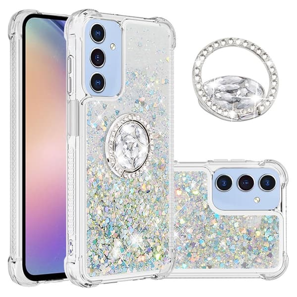 Mobilskal till Galaxy A17/A26 Kickstand Quicksand TPU - Silver Silver