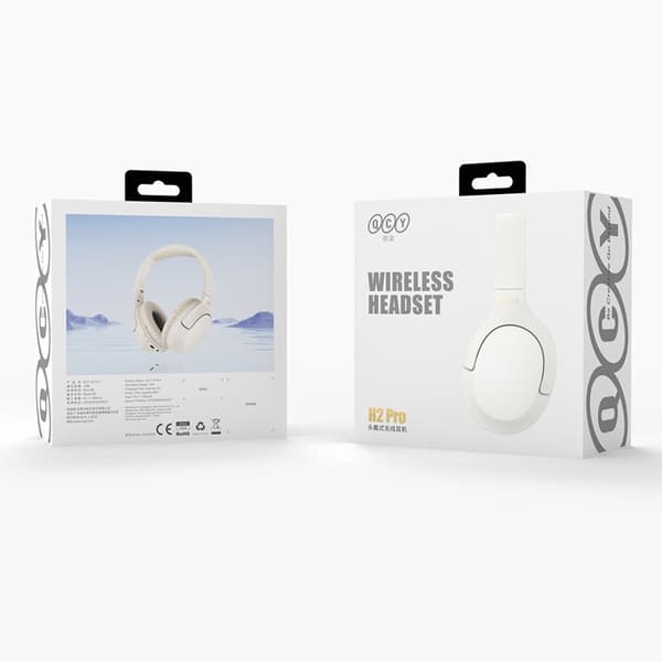 QCY Trådlös Hörlurar On-Ear H2 Pro - Vit