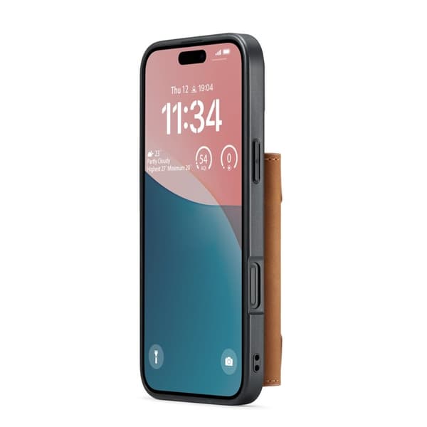 DG.MING M2 Series Mobilskal till iPhone 17 PU + PC + TPU - Brun
