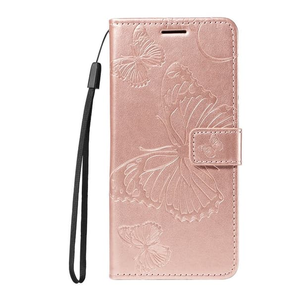 Samsung Galaxy S26 / S26 Pro Plånboksfodral Blommönster Konstläder - Roséguld