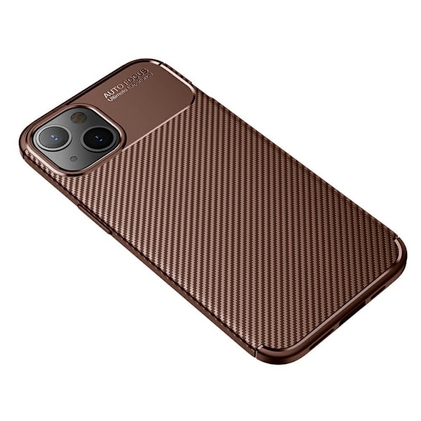 Carbon Fiber mobilskal till Apple iPhone 13 Mini - Brun Brun