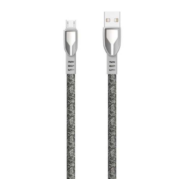 Dudao Flätad Micro USB Kabel 1 m - Grå grå