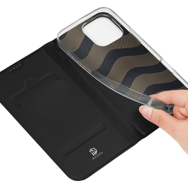DUX DUCIS Skin Pro iPhone 16 Pro Plånboksfodral PU Läder - Svart Black