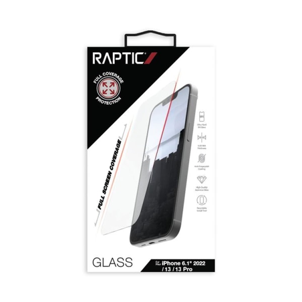 Raptic iPhone 14 Härdat Glas Skärmskydd Full Screen