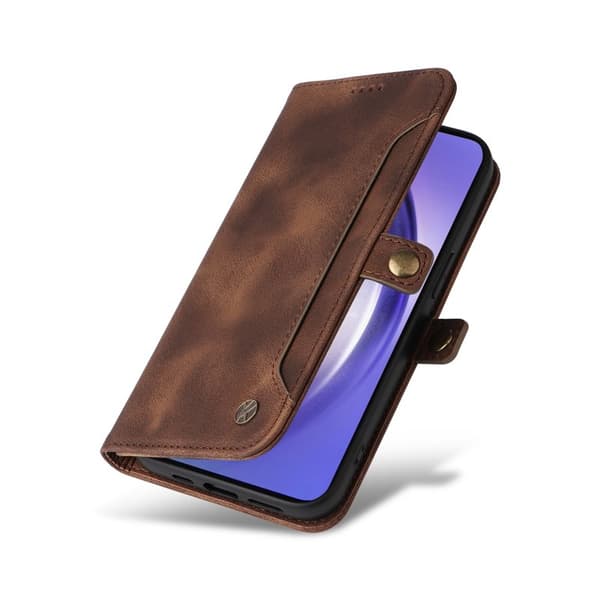 YIKATU Samsung Galaxy A55 5G Konstläder Plånboksfodral PU Flip - Brun