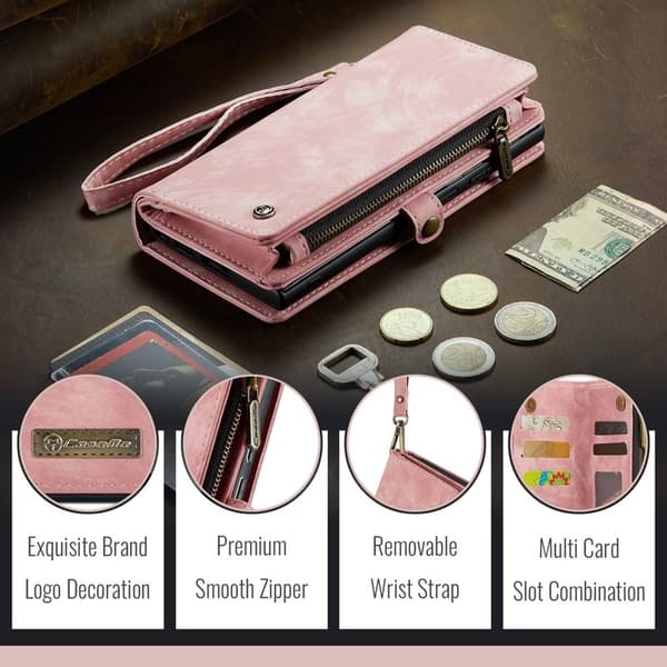 CASEME Plånboksfodral Konstläder till Google Pixel 9a - Rosa