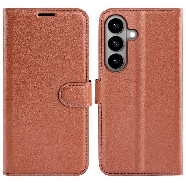Amorus Plånboksfodral för Samsung Galaxy S26 Plus Konstläder Stativ - Brun