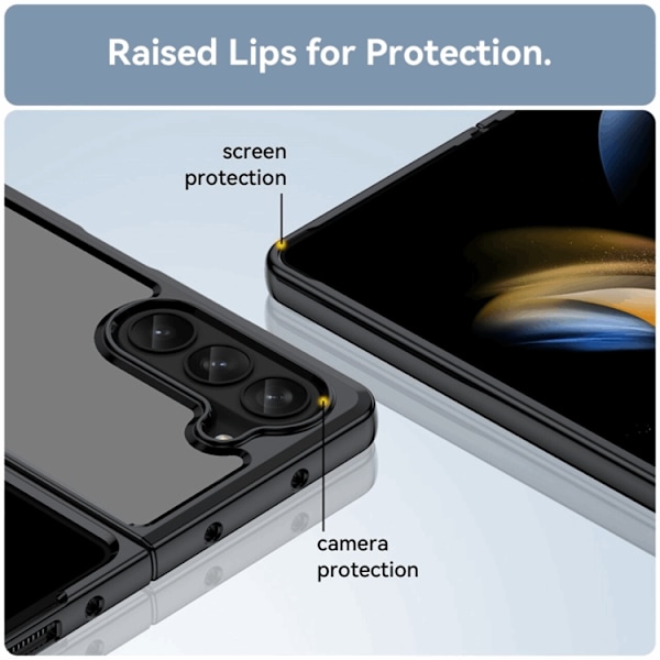Galaxy Z Fold 5 Mobilskal Acrylic TPU - Svart Svart