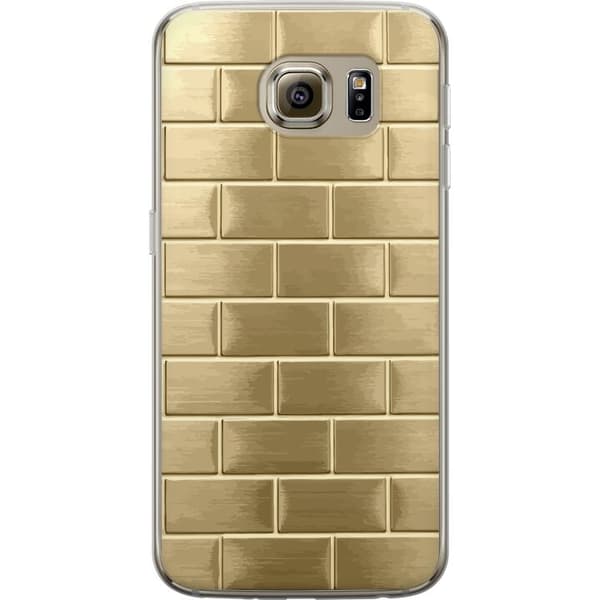 Telefontaske til Samsung Galaxy S6 med gyldne mursten