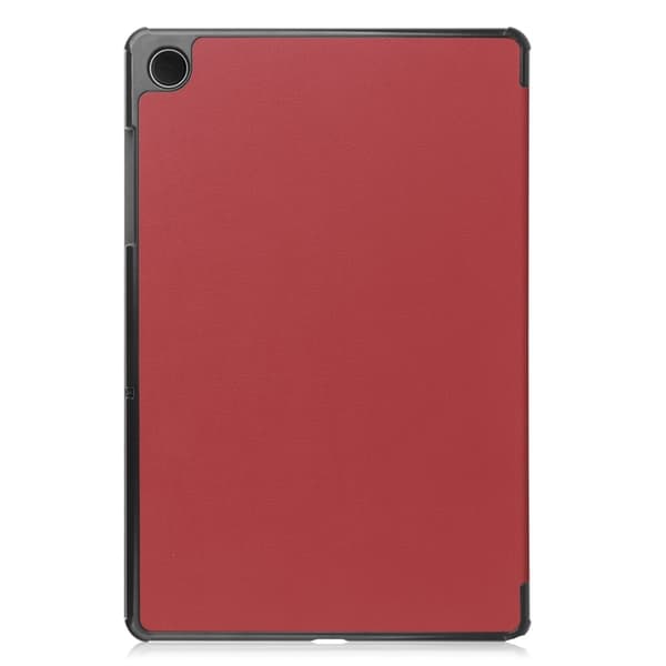 Galaxy Tab A9 Plus Fodral Tri-Fold KonstLäder Vinröd