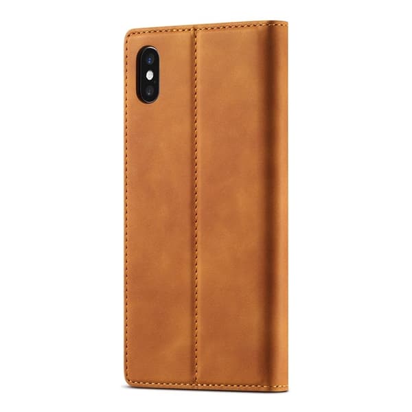LC.IMEEKE Mobilskal till iPhone XS Max KonstLäder - Brun