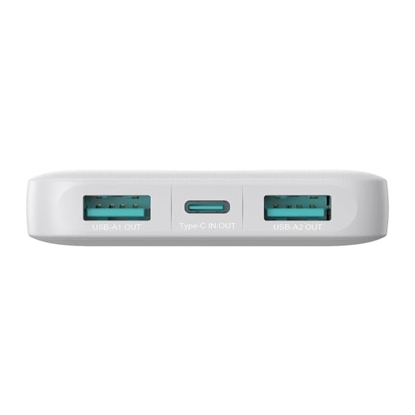 Joyroom Powerbank 10000mAh 2xUSB-A 1xUSB-C 2.4A - Hvid Vit