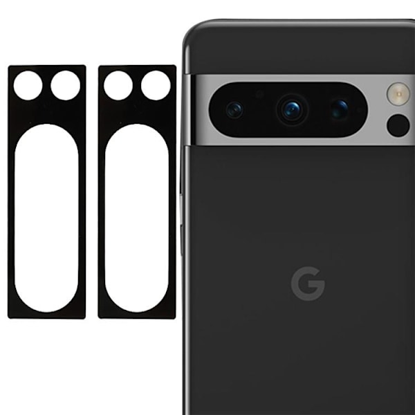 [2-PACK] Google Pixel 8 Kameralinsskydd i Härdat Glas - Svart Svart