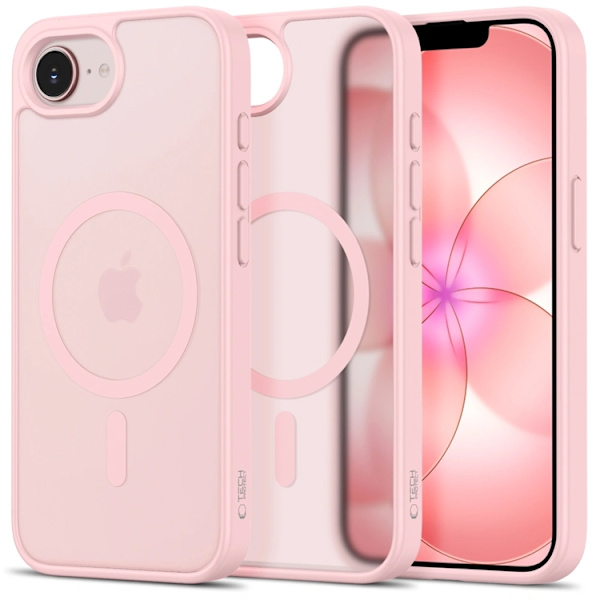Tech-Protect Mobilskal För iPhone 16e/17e Magsafe Basicmag - Matt Rosa Rosa