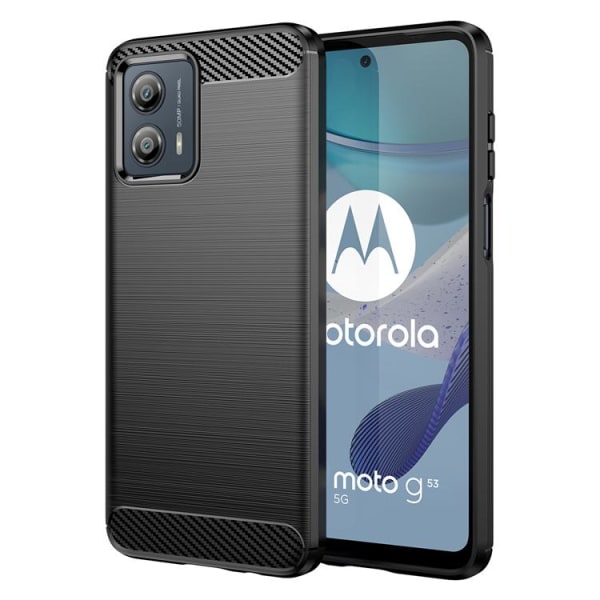 Motorola Moto G53 Mobilcover Carbon - Sort