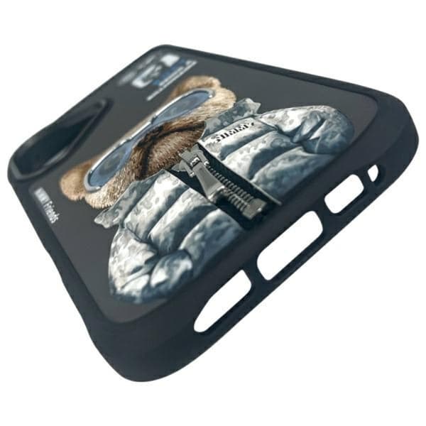 Nimmy Telefontaske til iPhone 16 Cool & Cute 2.0 Dog - Sort Black